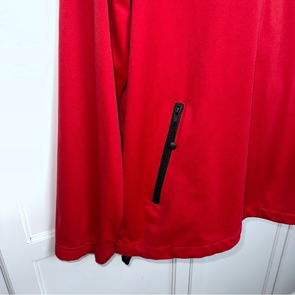 Greg Norman Golf Jacket Pullover 1/3 Zip Windproof Sz Large Red Water Repellent - Picture 12 of 12